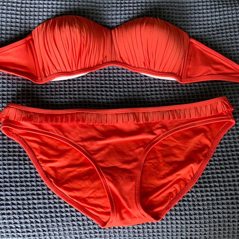 Seafolly Vibrant Orange Bikini Set.  See description for sizes.